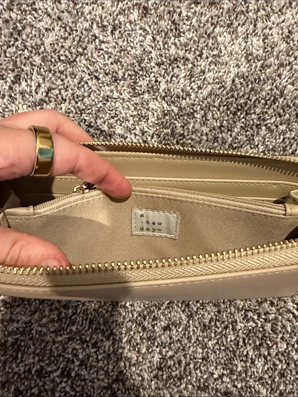 Wristlet Card & Key Holder - Beige